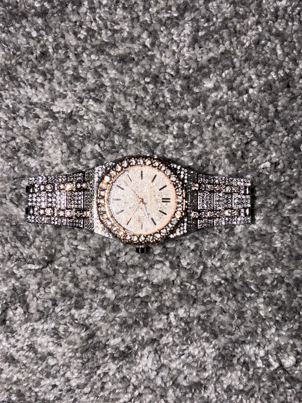 rose gold Moissanite ap watch